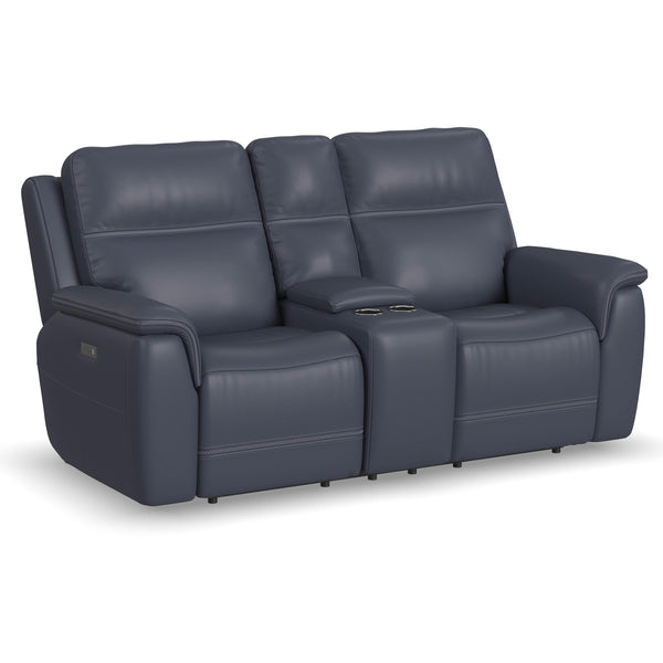 Flexsteel Sawyer Power Reclining Leather Match Loveseat 1845-64PH 009-42 IMAGE 1