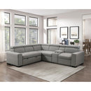 Homelegance Farrah 9219GY*SC 3 pc Sectional with Adjustable Headrests, Pull-out Bed and Console IMAGE 10