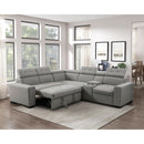 Homelegance Farrah 9219GY*SC 3 pc Sectional with Adjustable Headrests, Pull-out Bed and Console IMAGE 12
