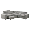 Homelegance Farrah 9219GY*SC 3 pc Sectional with Adjustable Headrests, Pull-out Bed and Console IMAGE 7