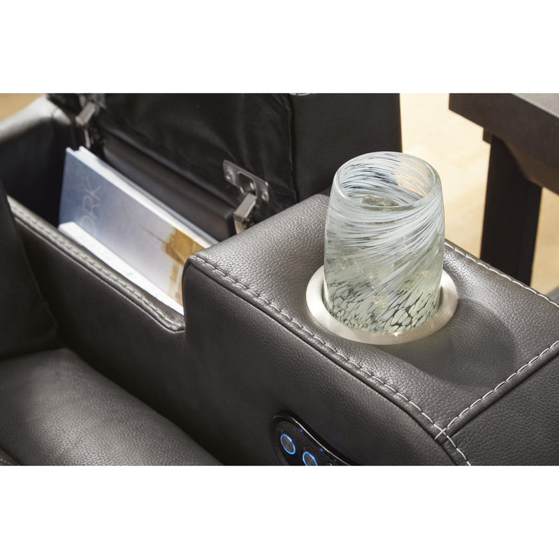 Signature Design by Ashley Fyne-Dyme Power Reclining Leather Look Loveseat 3660218 IMAGE 9