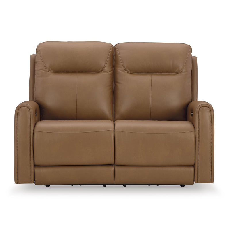 Signature Design by Ashley Tryanny Power Reclining Leather Match Loveseat U9370414 IMAGE 3