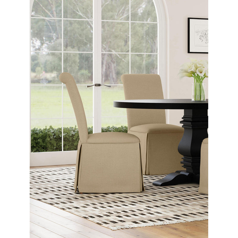 Coaster Furniture Shawna 100747 Upholstered Skirted Side Chair - Light Khaki (Set of 2) IMAGE 10