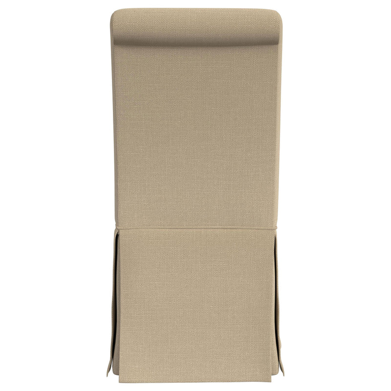 Coaster Furniture Shawna 100747 Upholstered Skirted Side Chair - Light Khaki (Set of 2) IMAGE 6