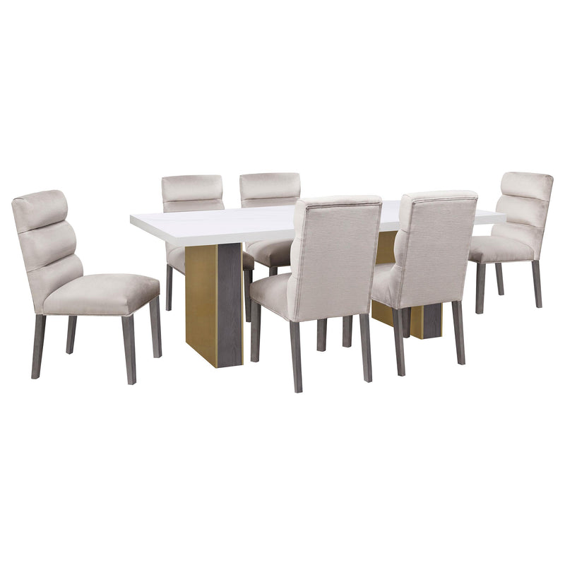  Coaster Furniture Carla 106683 Velvet Upholstered Dining Side Chair - Stone IMAGE 10