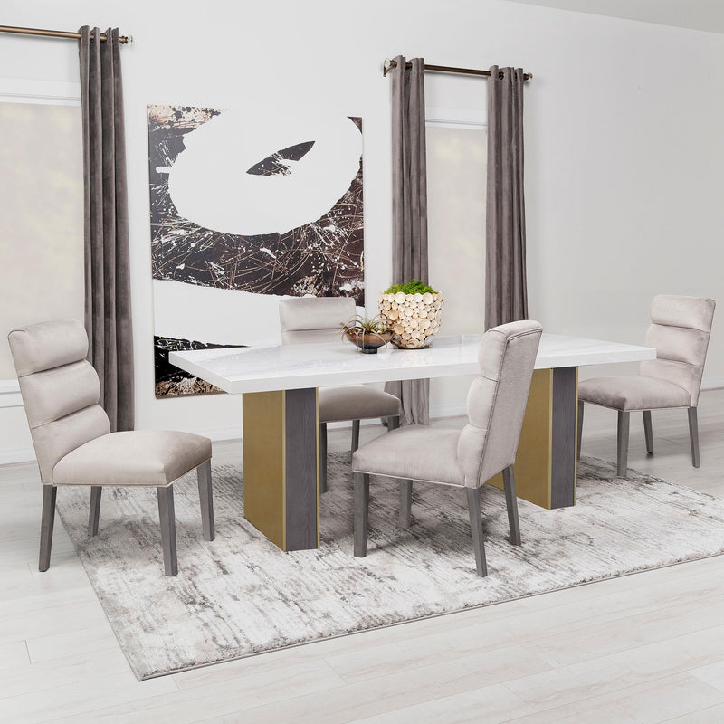  Coaster Furniture Carla 106683 Velvet Upholstered Dining Side Chair - Stone IMAGE 14