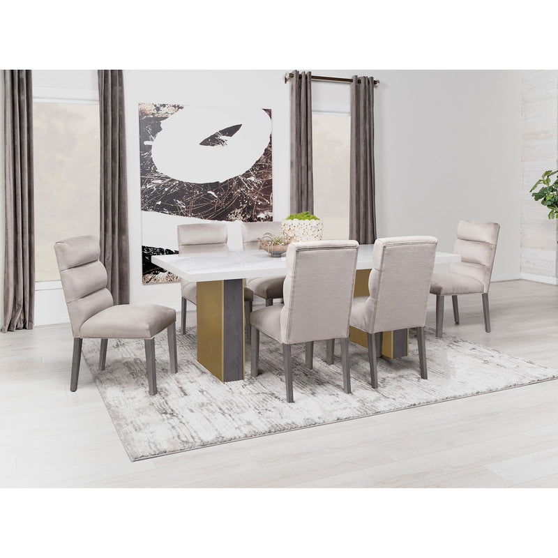 Coaster Furniture Carla 106683 Velvet Upholstered Dining Side Chair - Stone IMAGE 15