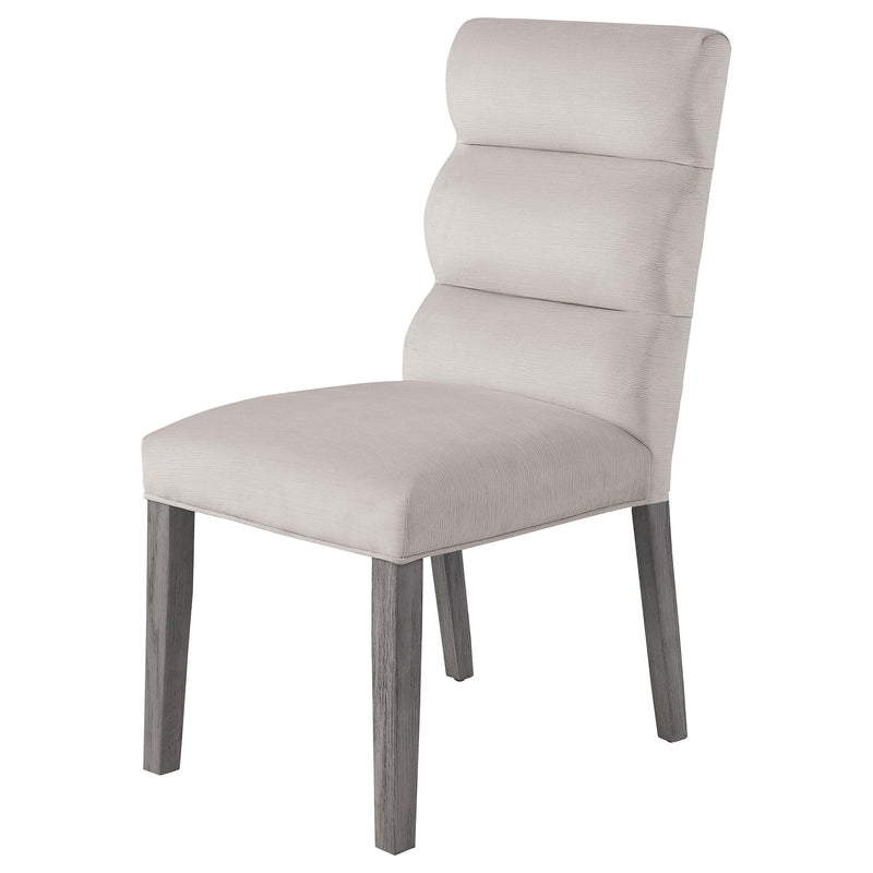  Coaster Furniture Carla 106683 Velvet Upholstered Dining Side Chair - Stone IMAGE 3