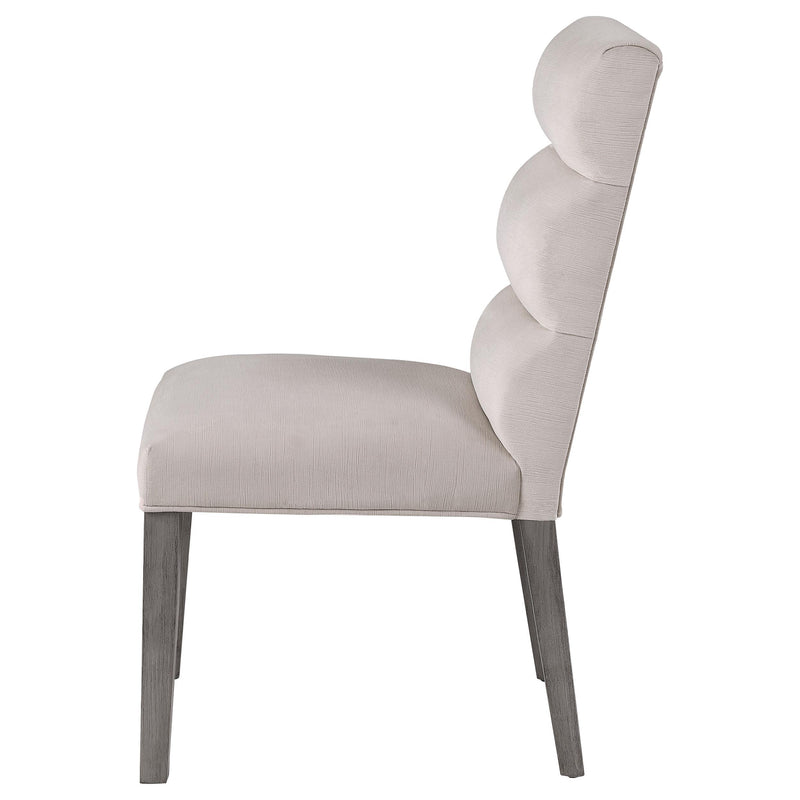  Coaster Furniture Carla 106683 Velvet Upholstered Dining Side Chair - Stone IMAGE 4
