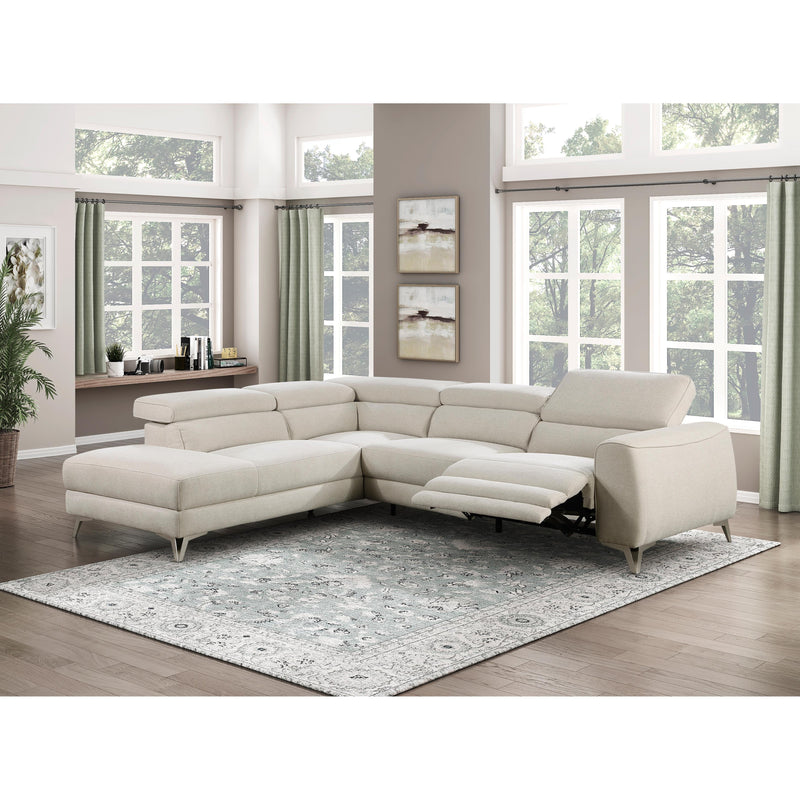 Homelegance Bienvenue 9415*SCPW 2 pc Power Reclining Sectional with Left Chaise IMAGE 6