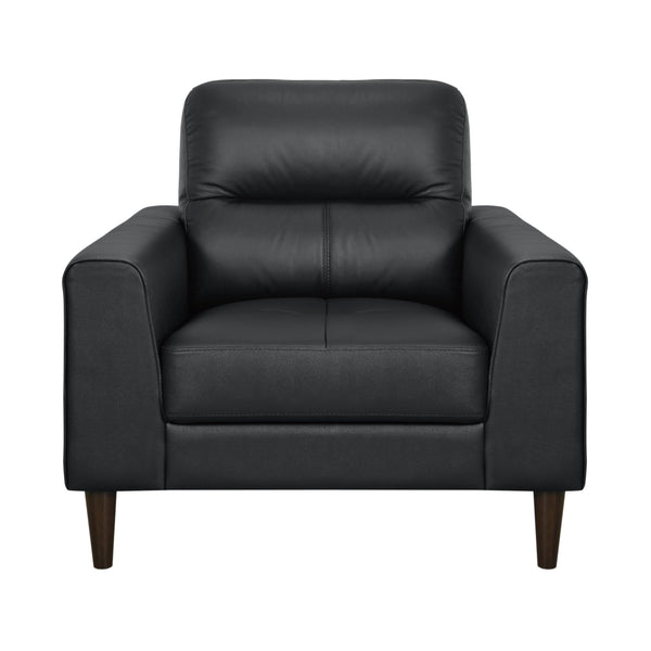 Homelegance Lewes Stationary Leather Match Chair 8566BLK-1 IMAGE 1