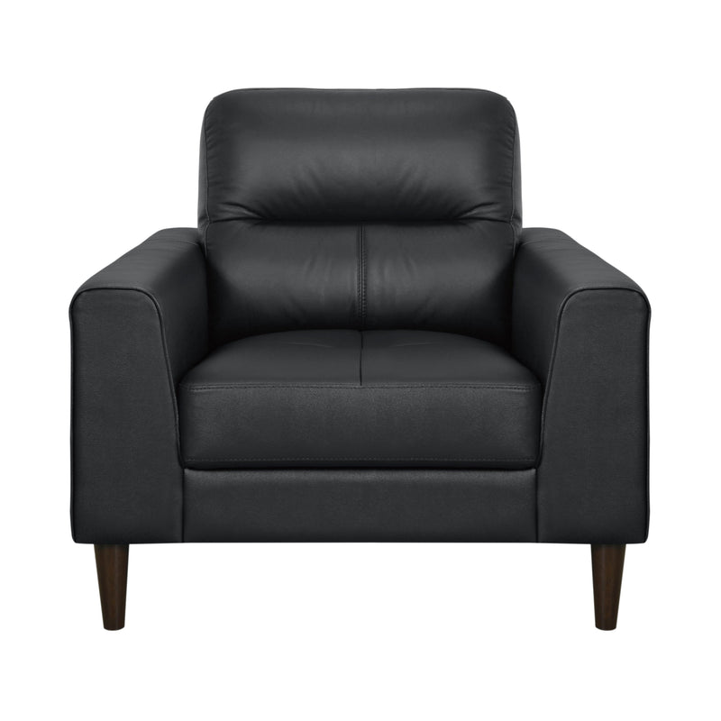Homelegance Lewes Stationary Leather Match Chair 8566BLK-1 IMAGE 1