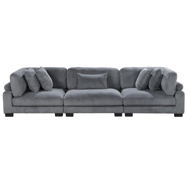 Homelegance Traverse Stationary Fabric Sofa 8555GY-3* IMAGE 1