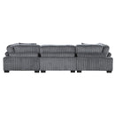 Homelegance Traverse Stationary Fabric Sofa 8555GY-3* IMAGE 3