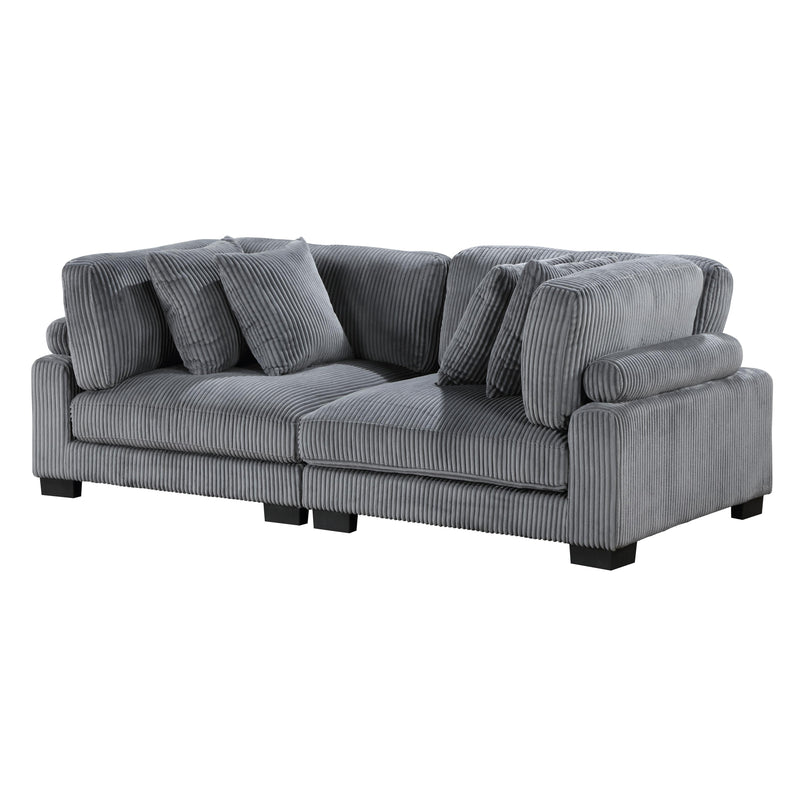 Homelegance Traverse Stationary Fabric Loveseat 8555GY-2* IMAGE 2