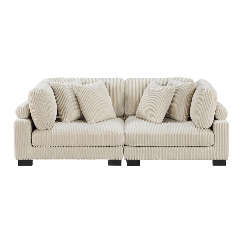 Homelegance Traverse Stationary Fabric Loveseat 8555BE-2* IMAGE 1