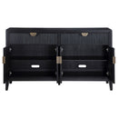 Coaster Furniture Brookmead 108235 4-door Sideboard Buffet Storage Cabinet - Black IMAGE 4