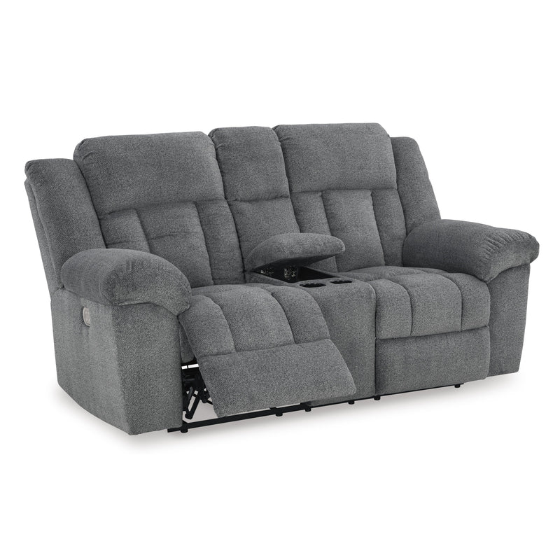 Signature Design by Ashley Tip-Off Power Reclining Fabric Loveseat 6930418 IMAGE 2