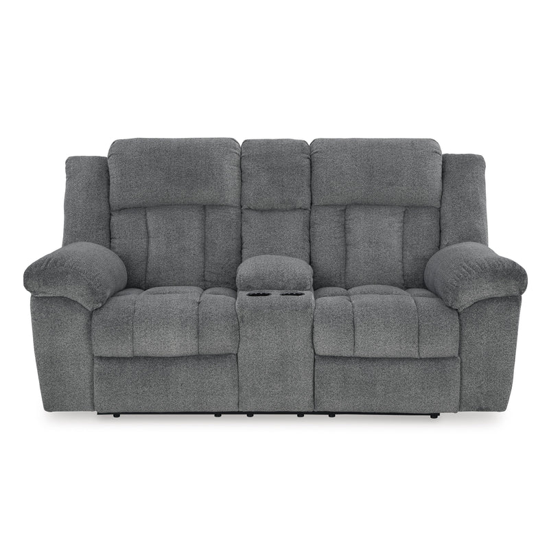 Signature Design by Ashley Tip-Off Power Reclining Fabric Loveseat 6930418 IMAGE 3