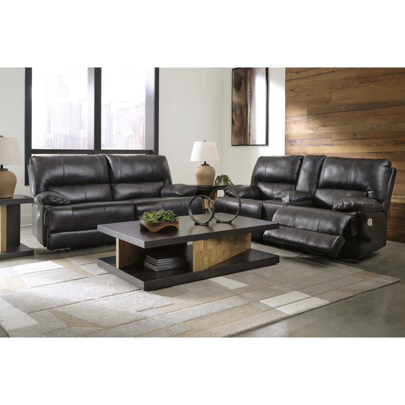 Signature Design by Ashley Mountainous Power Reclining Leather Match Loveseat U6580118 IMAGE 12