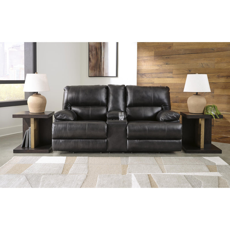 Signature Design by Ashley Mountainous Power Reclining Leather Match Loveseat U6580118 IMAGE 6