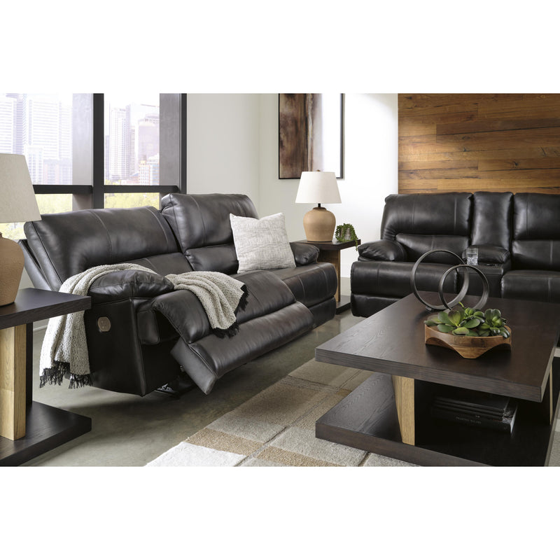 Signature Design by Ashley Mountainous Power Reclining Leather Match Sofa U6580147 IMAGE 11
