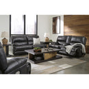 Signature Design by Ashley Mountainous Power Reclining Leather Match Sofa U6580147 IMAGE 16