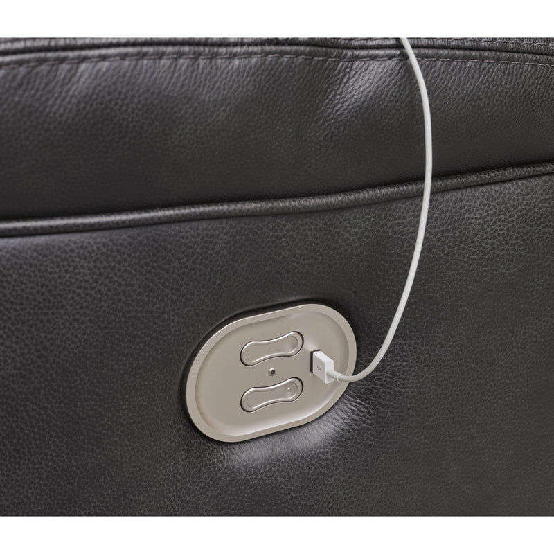 Signature Design by Ashley Mountainous Power Reclining Leather Match Sofa U6580147 IMAGE 9