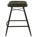  Coaster Furniture Bayu 109258 Leather Upholstered Counter Stool - Espresso IMAGE 4