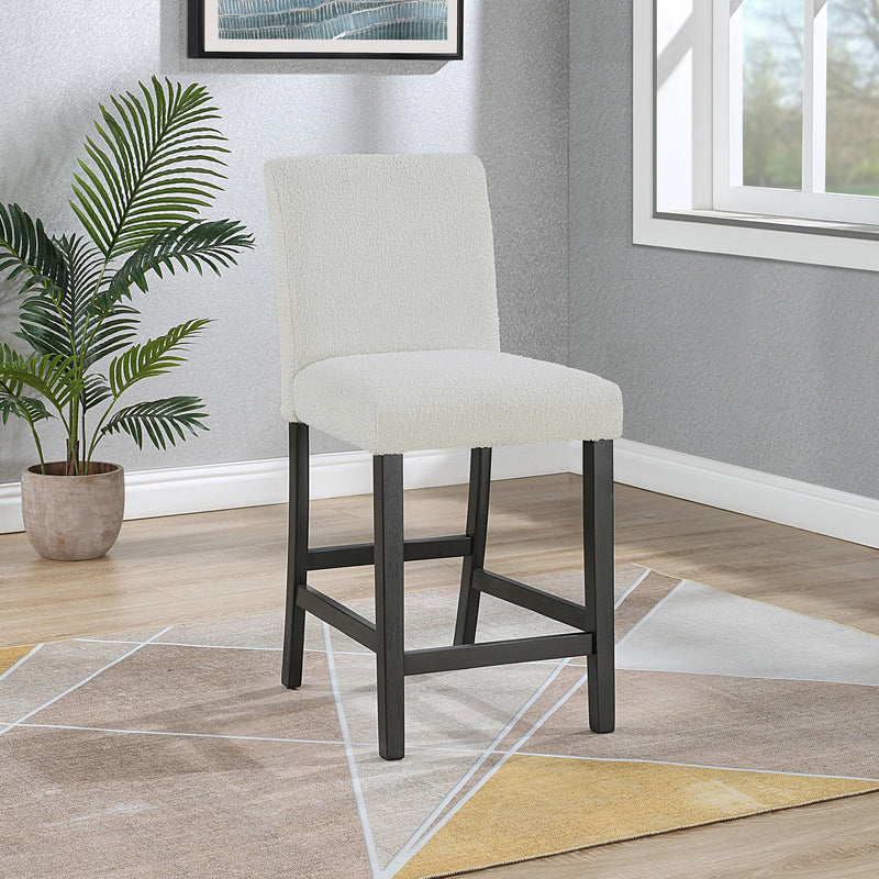 Coaster Furniture Alba 123119 Boucle Upholstered Counter Chair - White IMAGE 2
