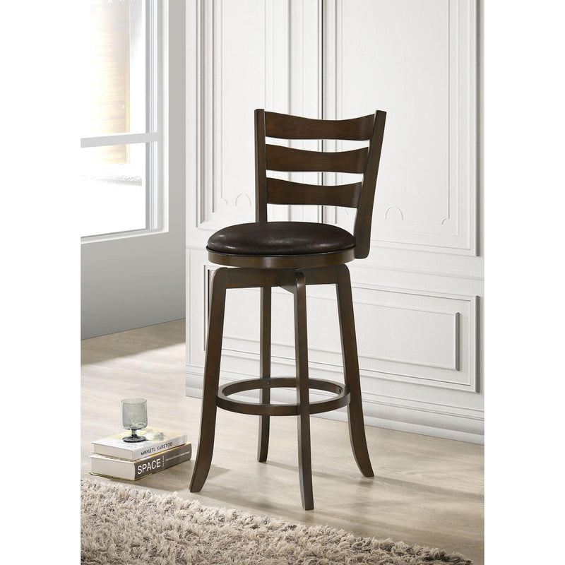  Coaster Furniture Murphy 181369 Wood Pub Height Swivel Bar Chair - Dark Brown IMAGE 2