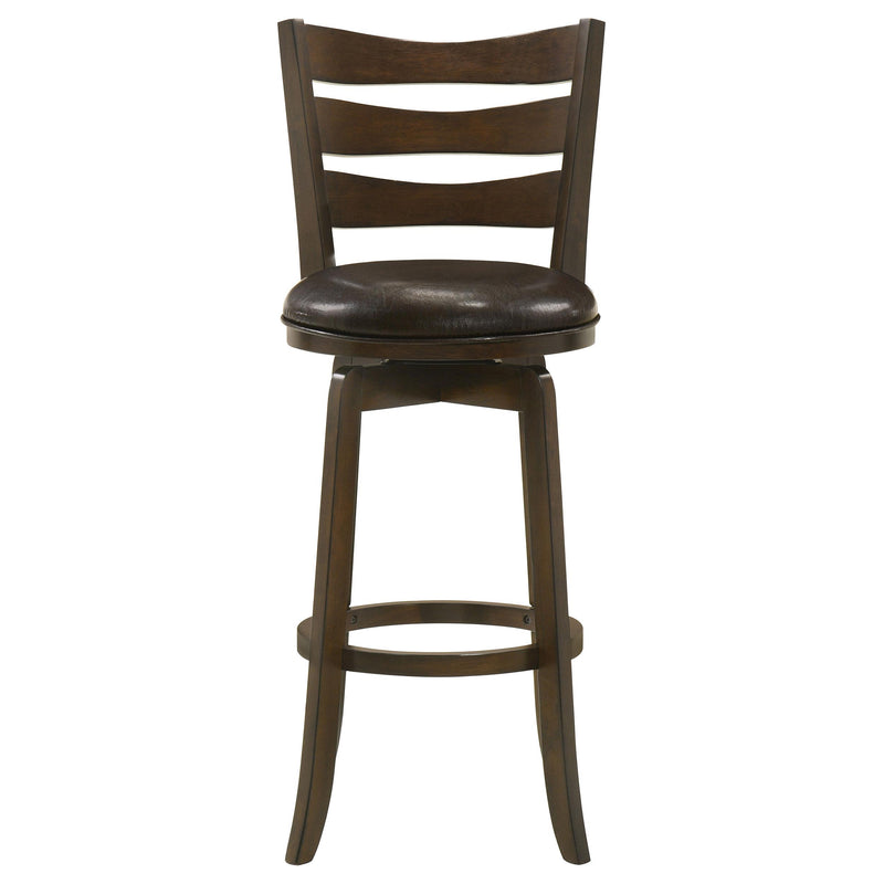  Coaster Furniture Murphy 181369 Wood Pub Height Swivel Bar Chair - Dark Brown IMAGE 3
