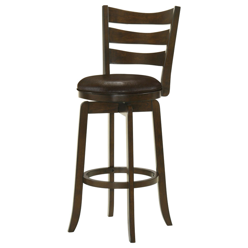  Coaster Furniture Murphy 181369 Wood Pub Height Swivel Bar Chair - Dark Brown IMAGE 4
