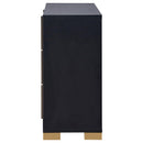  Coaster Furniture Marceline 222833 6-Drawer Dresser - Black IMAGE 5