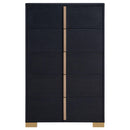  Coaster Furniture Marceline 222835 5-Drawer Bedroom Chest - Black IMAGE 3