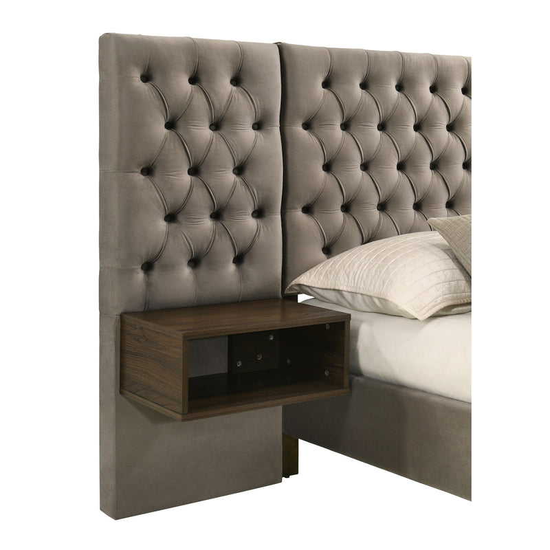  Coaster Furniture Marley 300833KE Upholstered Eastern King Wall Panel Bed - Light Brown IMAGE 6