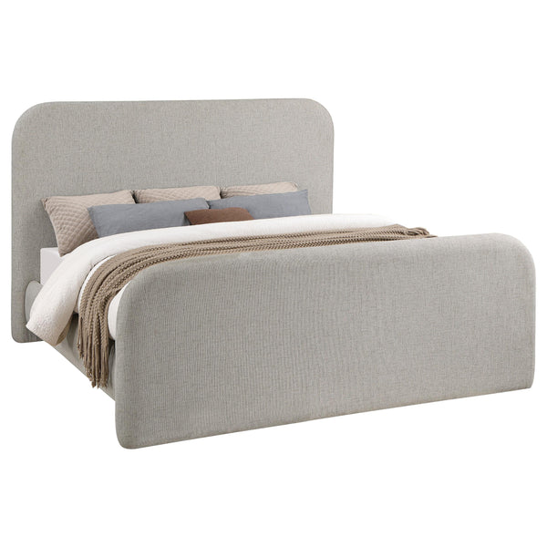  Coaster Furniture Wren 302052Q Upholstered Queen Panel Bed - Grey IMAGE 1