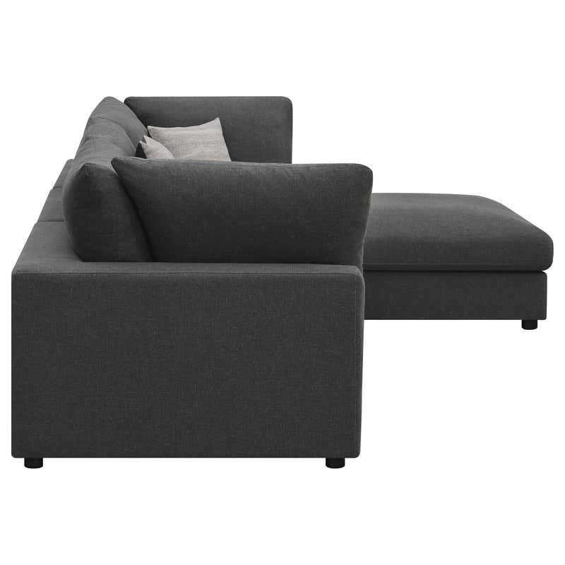 Coaster Furniture Serene Fabric 4 pc Sectional 551324-SETB IMAGE 4