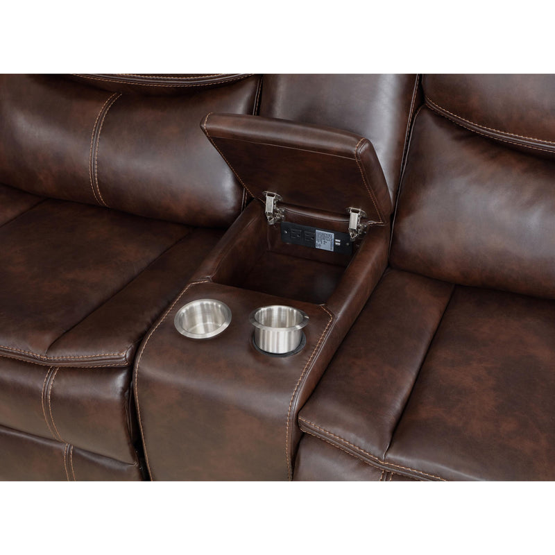 Coaster Furniture Sycamore 610200P Upholstered Power Reclining Sectional Sofa - Grey IMAGE 8