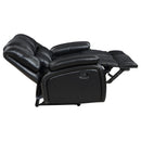 Coaster Furniture Camila 610245 Upholstered Motion Reclining Loveseat - Black IMAGE 7