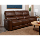 Coaster Furniture Greenfield 610264P Upholstered Power Reclining Sofa - Saddle Brown IMAGE 7