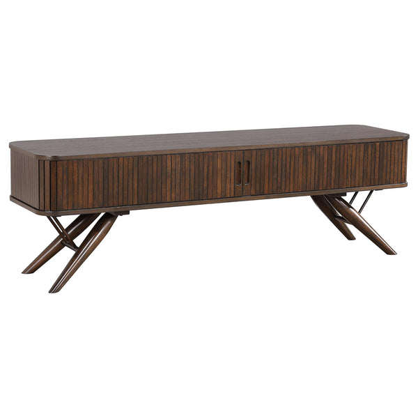 Coaster Furniture Valna 701713 Rectangular 71" TV Stand With Sliding Doors - Walnut IMAGE 1