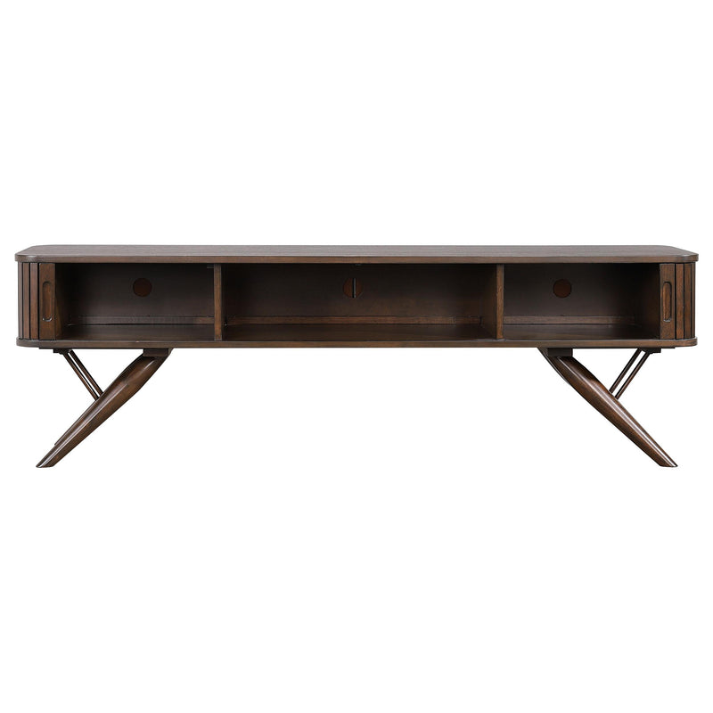 Coaster Furniture Valna 701713 Rectangular 71" TV Stand With Sliding Doors - Walnut IMAGE 5