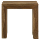  Coaster Furniture Odilia 708417 Rectangular Solid Wood End Table - Auburn IMAGE 3