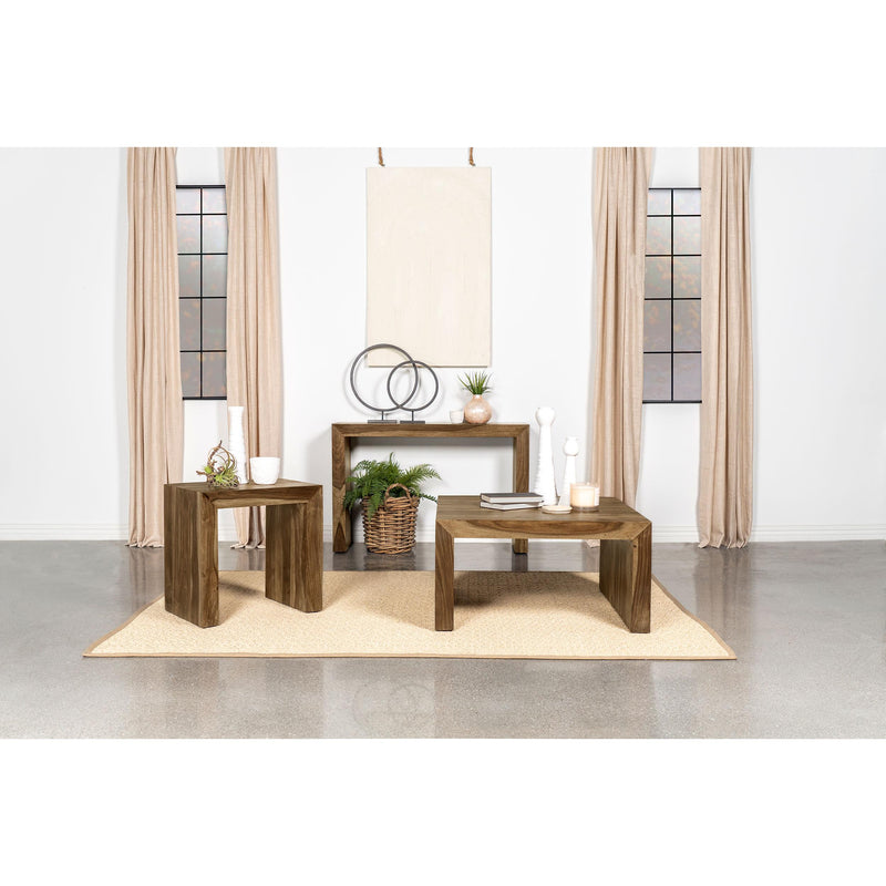  Coaster Furniture Odilia 708417 Rectangular Solid Wood End Table - Auburn IMAGE 6