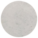 Coaster Furniture Astoria 709667 Round Genuine Marble Side End Table - White IMAGE 4
