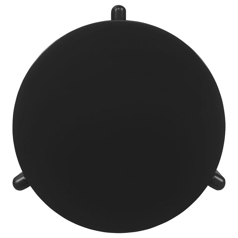  Coaster Furniture Cordova 709677 Round Solid Wood End Table - Black IMAGE 4