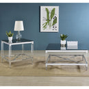 Coaster Furniture Lindley 709728 Square Tempered Mirror Acrylic Coffee Table - Chrome IMAGE 8