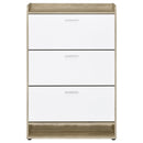 Coaster Furniture Denia 950403 3-Tier Shoe Storage Cabinet - Antique Pine/White IMAGE 5