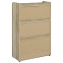 Coaster Furniture Denia 950403 3-Tier Shoe Storage Cabinet - Antique Pine/White IMAGE 8